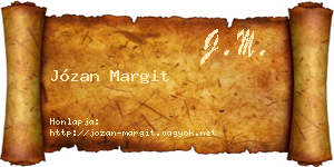 Józan Margit névjegykártya