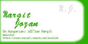 margit jozan business card